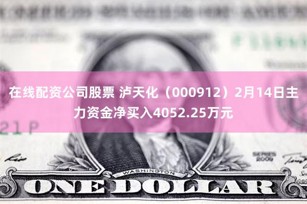 在线配资公司股票 泸天化（000912）2月14日主力资金净买入4052.25万元