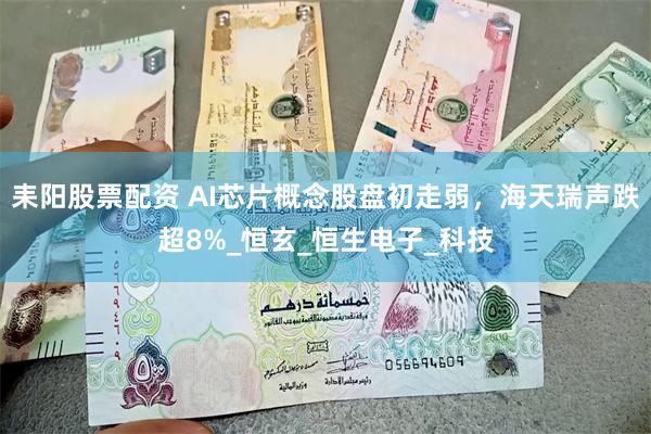 耒阳股票配资 AI芯片概念股盘初走弱，海天瑞声跌超8%_恒玄_恒生电子_科技